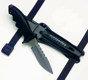 Premium Diving Knife Holder Wrap Neoprene Sheath Leg Straps with 2 Pockets,  Adjustable Calf Strap Diver Accessories
